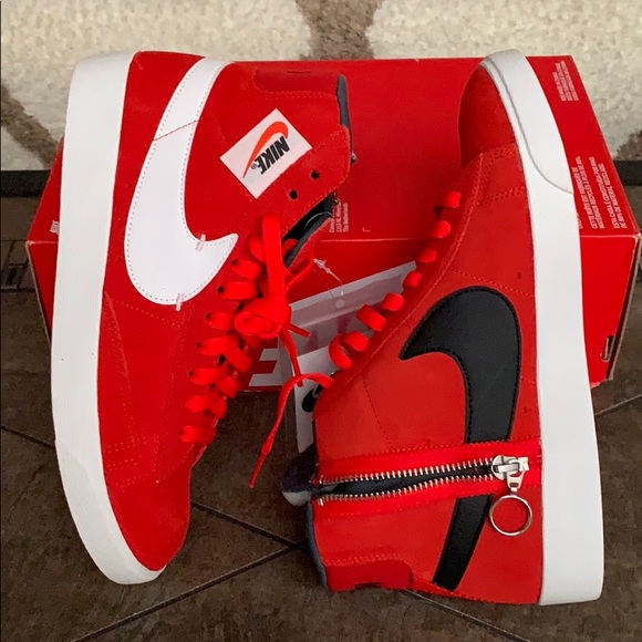 nike blazer habanero red on feet